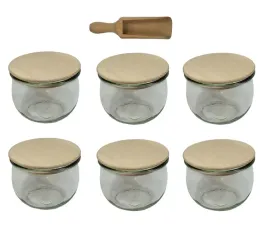 sloiki-weck-6szt-drewniane-wieko-miarka-sloik-370ml-tulip