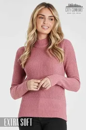 elegancki-damski-sweter-golf-rozmiar-l-citycomfort-rozowy