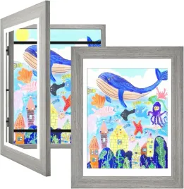 2x-ramka-drewinania-z-drewna-na-rysunki-otwierana-zestaw-szara-35x29