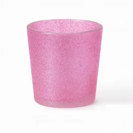 swiecznik-szklany-pokryty-brokatem-rozowy-stylowy-do-mieszkania-na-swieta