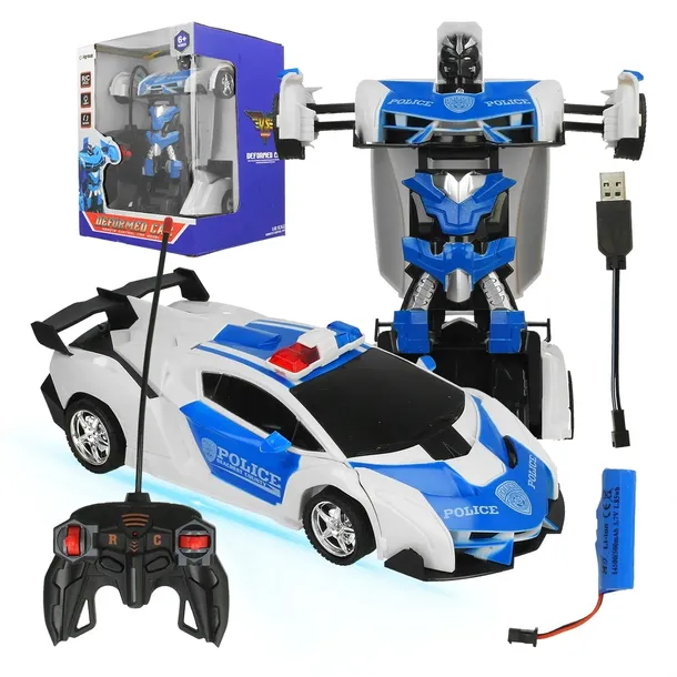 policja-auto-robot-2w1-transformacja-swiatla-pilot-stan-nowy