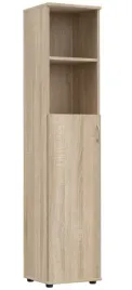 regal-biurowy-witryna-s19-dab-sonoma-z-drzwiczkami-lewostronny-185x40x38-cm
