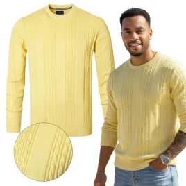 elegancki-sweter-meski-bawelniany-zolty-warkoczowy-splot-l-pako-jeans