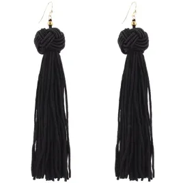 czarne-kolczyki-wiszace-fredzle-chwost-dlugie