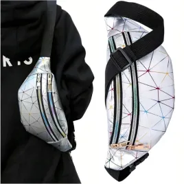 saszetka-damska-nerka-biodrowka-z-paskiem-srebrna