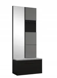 czarna-garderoba-przedpokoj-81cm-lustro-panele-margo-iii-mr-5-kolorow