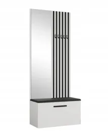 biala-garderoba-przedpokoj-81cm-lustro-lamele-margo-ii-mr-5-kolorow