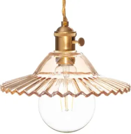 lampa-wiszaca-szklana-plaska-balerina-bursztynowa