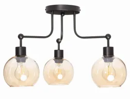 lampa-sufitowa-zyrandol-3-klosze-venus-bursztynowe