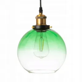 lampa-wiszaca-szklana-kula-ombre-zielona
