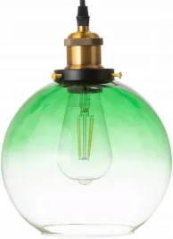 lampa-wiszaca-szklana-kula-ombre-zielona