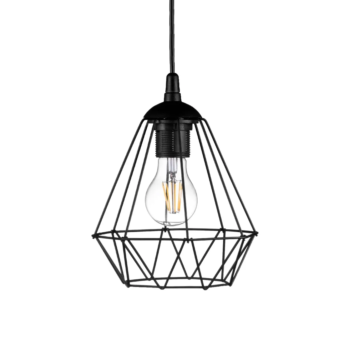 klosz-druciany-diament-czarny-loft-e27