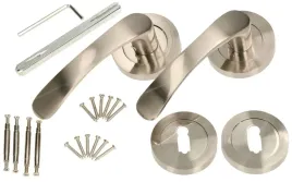 zestaw-klamka-drzwiowa-110mm-satyna-szyld-na-klucz