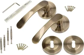 zestaw-klamka-drzwiowa-110mm-patyna-szyld-na-klucz