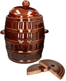 beczka-kamionkowa-kolnierz-pokrywa-16l-garnek-do-kiszenia-kamien-dociskowy