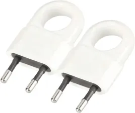 2x-wtyczka-plaska-250-uchwyt-bez-uziemienia-biala