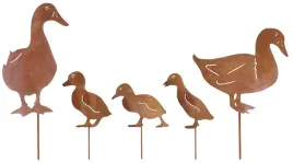 zestaw-figurka-wbijana-ogrodowa-ozdoba-rdza-kaczki