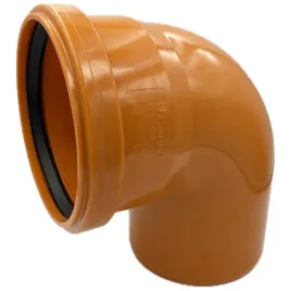 kolano-90-kanalizacyjne-pomaranczowe-160-sn4-pvc-pipelife