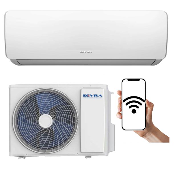 Klimatyzator ścienny SEVRA FREEDOM 2,6kW 30m2 WiFi WYDAJNY DOMOWY OSZCZĘDNY