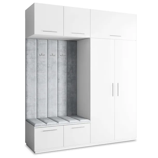 Garderoba REMA 200/240/60 cm Szafa do Przedpokoju Nowoczesna Biały
