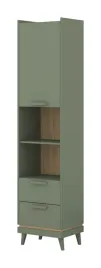 regal-acara-do-salonu-szafka-polka-na-ksiazki-215x50x40-cm-zielony
