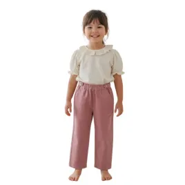 spodnie-dziewczece-zara-materialowe-bawelniane-rozowe