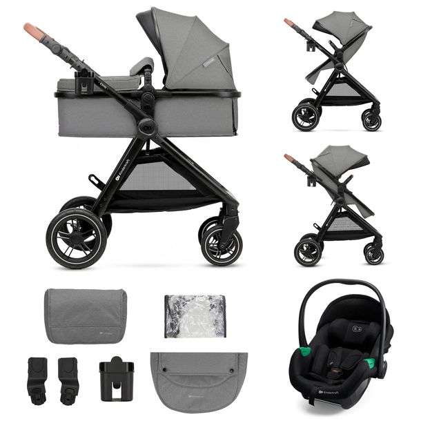 Wózek Wielofunkcyjny 3w1 Kinderkraft ESME PRO Spacerówka Fotelik MINK PRO 2