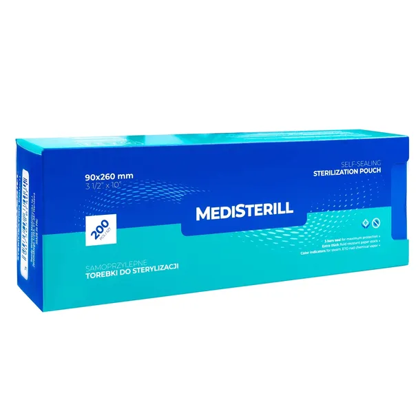 Torebki Do Sterylizacji 90x260 mm Autoklaw Samoprzylepne Clavier - 200 Szt.