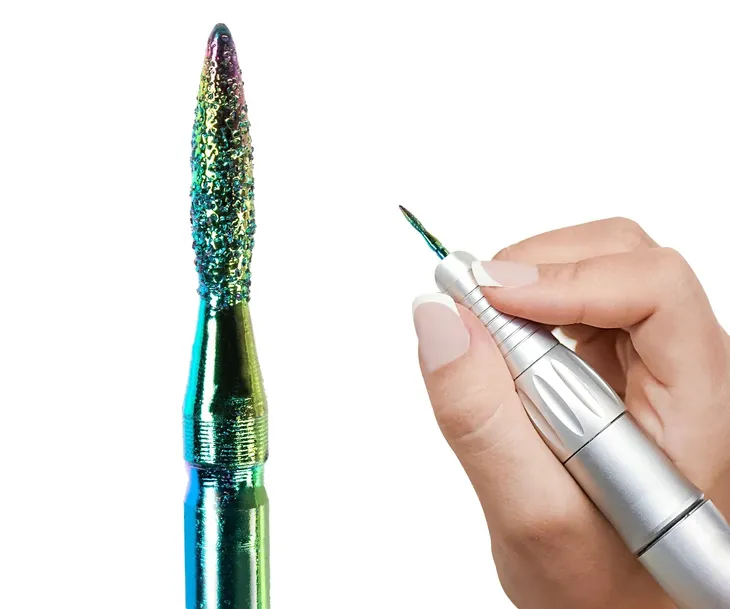 Frez Diamentowy Tęczowy Płomień Do Skórek Rainbow FRD 720-3T