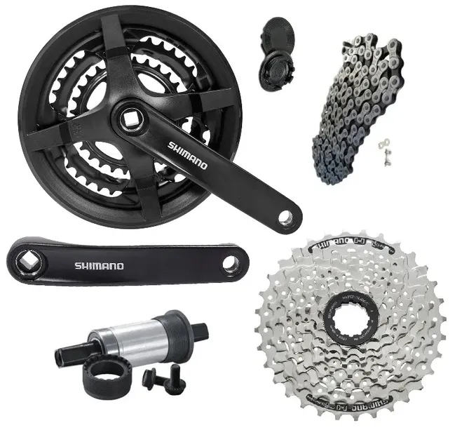 SHIMANO KORBA TY301 48 KASETA HG41 ŁAŃCUCH suport