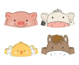 opaski-papierowe-zwierzatka-farma-urodziny-8-szt