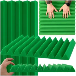 panel-akustyczny-klin-kolor-zielony-50x50x5cm-echo-poglos-redukcja-trojkat
