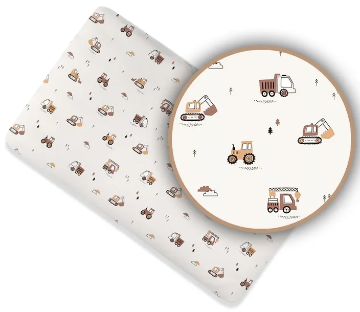 PRZEŚCIERADŁO BAWEŁNIANE DO ŁÓŻECZKA 120x60 NA WYSOKI MATERAC 12,5 CM WZORY