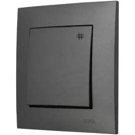 ospel-szafir-szary-mat-wlacznik-lacznik-krzyzowy-zestaw-z-ramka