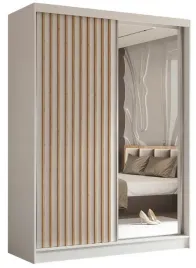 szafa-biala-dwudrzwiowa-lamele-lustro-salon-160-cm-lami