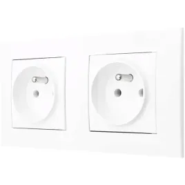 ospel-szafir-bialy-dwa-gniazda-pojedyncze-zestaw-z-ramka