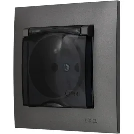 ospel-szafir-szary-mat-gniazdo-gniazdko-hermetyczne-ip44-zestaw-z-ramka