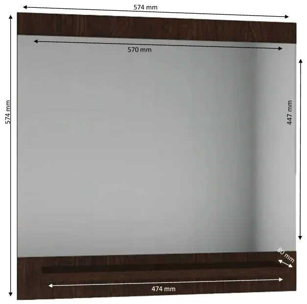 lustro-z-polka-wenge-stan-nowy