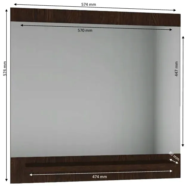 lustro-z-polka-wenge-stan-nowy