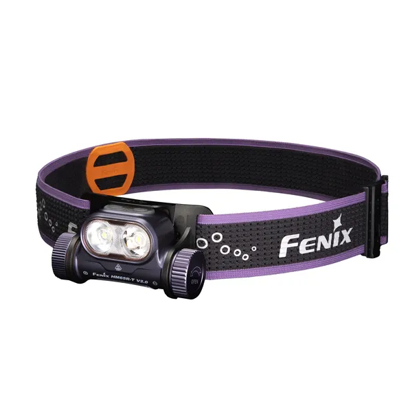 Latarka czołowa Fenix HM65R-T V2.0 ciemnofioletowa 1600 lumenów