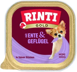 rinti-or-gold-mini-or-karma-dla-malego-psa-kaczka-z-drobiem-tacka-100g