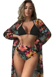 stroj-kapielowy-bikini-kimono-kwiaty-czarny-m