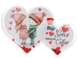 ramka-z-brokatem-podwojne-serce-moje-serce-nalezy-do-ciebie