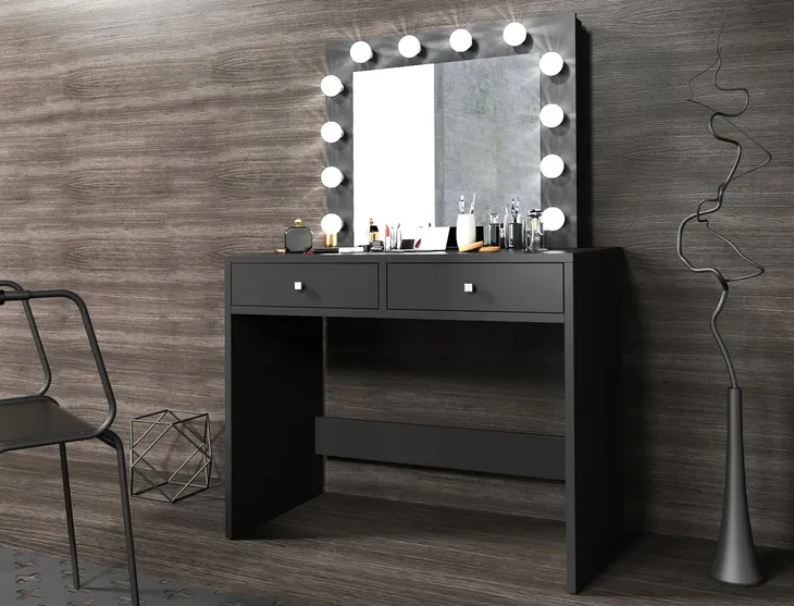 lustro-stelaz-12-led-czarne-kolor-mebla-czarny