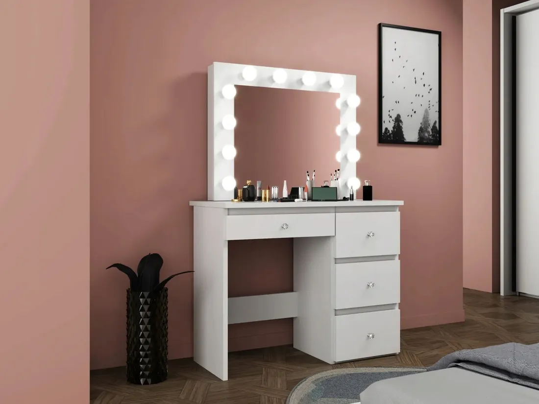 lustro-stelaz-12-led-biale