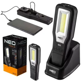 neo-2w1-lampa-latarka-warsztatowa-550lm-led-cob-usb-c-powerbank-magens-baza