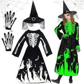 stroj-halloween-dla-dziewczynki-czarownica-szkielet-sukienka-134-140-swieci