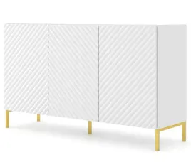 komoda-surf-150-cm-3d-frez-bialy-mat-nozki-zlote