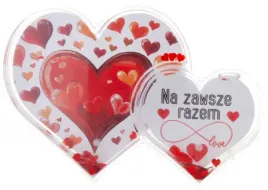 ramka-z-brokatem-podwojne-serce-na-zawsze-razem