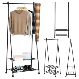 wieszak-na-ubrania-stojacy-na-kolkach-z-2-polkami-na-odziez-buty-czarny